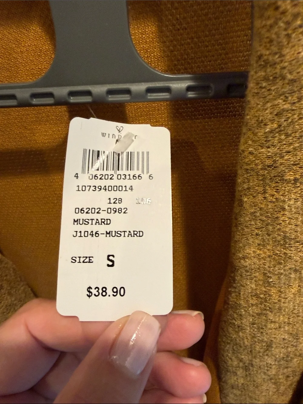 Windsor NWT Mustard Open-Front Draped Women's Sweater Cardigan Size:S.